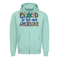 Seafoam proud to be an american Zipper Hoodie - Artiststas