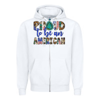 White proud to be an american Zipper Hoodie - Artiststas