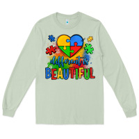 Matcha different is beautiful autism Long Sleeve Tee - OliviaCreatesArt