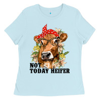 Baby Blue Cute Heifer Ladies Tee - texasbilliewilder