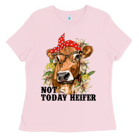 Bubblegum Pink Cute Heifer Ladies Tee - texasbilliewilder