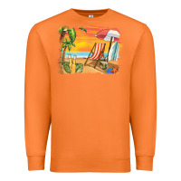 Carrot sunset beach background Premium Sweatshirt - BarkalooDesign