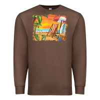 Chestnut sunset beach background Premium Sweatshirt - BarkalooDesign