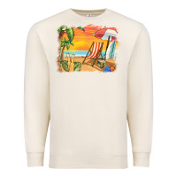 Sandshell sunset beach background Premium Sweatshirt - BarkalooDesign
