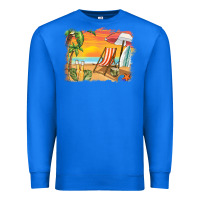 True Royal sunset beach background Premium Sweatshirt - BarkalooDesign