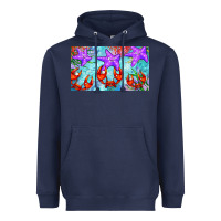 Navy crab and starfish  cup Heavyweight Hoodie - BarkalooDesign