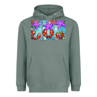 Sage crab and starfish  cup Heavyweight Hoodie - BarkalooDesign