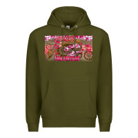 Army Green Howdy Valentine Premium Hoodie - CowhideDigitalArt