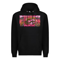 Black Howdy Valentine Premium Hoodie - CowhideDigitalArt