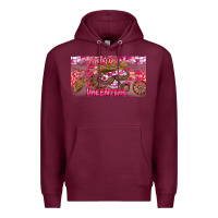 Burgundy Howdy Valentine Premium Hoodie - CowhideDigitalArt