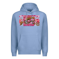 Colony Blue Howdy Valentine Premium Hoodie - CowhideDigitalArt