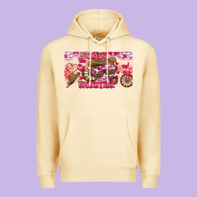 Howdy Valentine Premium Hoodie Designed By Cowhidedigitalart