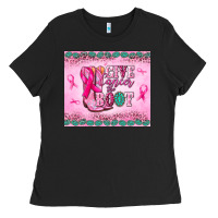 Black Give Cancer the boot Ladies Tee - NancyCooperArtShop