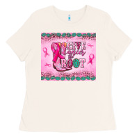 Bone Give Cancer the boot Ladies Tee - NancyCooperArtShop