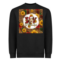 Joy To The World Christmas Cow Heavyweight Sweatshirt | Teevron