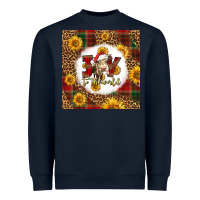 Navy joy to the world christmas cow Heavyweight Sweatshirt - LillyAllenDesigns