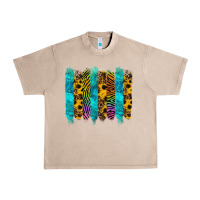 French Oak turquoise leopard sunflowers colorful Urban Heavy Tee - RanaPortraitStore