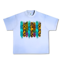 Grape Ice turquoise leopard sunflowers colorful Urban Heavy Tee - RanaPortraitStore