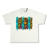 Turquoise Leopard Sunflowers Colorful Urban Heavy Tee | Teevron