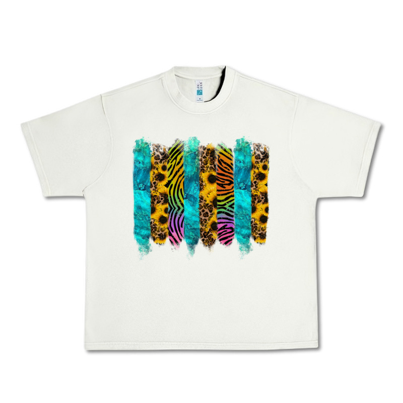 Turquoise Leopard Sunflowers Colorful Urban Heavy Tee by RanaPortraitStore | Teevron
