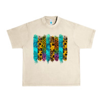 Sandshell turquoise leopard sunflowers colorful Urban Heavy Tee - RanaPortraitStore
