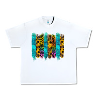White turquoise leopard sunflowers colorful Urban Heavy Tee - RanaPortraitStore