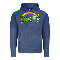 Vintage Denim Lucky St. Patrick's Day Vintage Hoodie - CowGirlArtShop