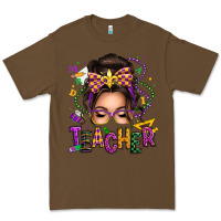 Cacao mardi gras teacher caucasian messy bun Premium Tee - texasbilliewilder
