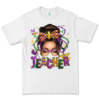 White mardi gras teacher caucasian messy bun Premium Tee - texasbilliewilder