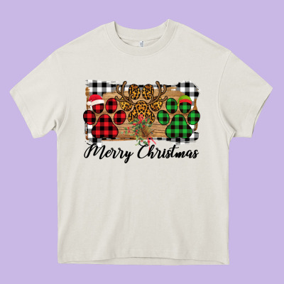 Merry Christmas Paws Heavy Core Tee Designed By Bettercallsaul
