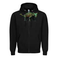 Black ankylosaurus Zipper Hoodie - Artiststas
