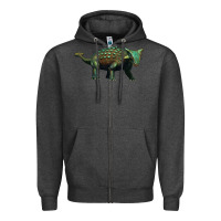 Charcoal Heather ankylosaurus Zipper Hoodie - Artiststas