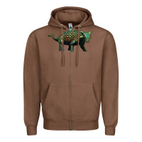 Chestnut ankylosaurus Zipper Hoodie - Artiststas