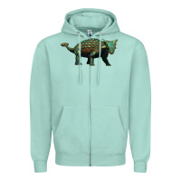 Seafoam ankylosaurus Zipper Hoodie - Artiststas