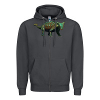 Smoke ankylosaurus Zipper Hoodie - Artiststas