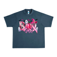 Midnight Navy boo pink pumpkin witch breast cancer Urban Heavy Tee - CowGirlArtShop