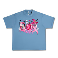 Pebble Blue boo pink pumpkin witch breast cancer Urban Heavy Tee - CowGirlArtShop