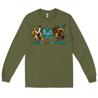 Army Green peace love cowboys Long Sleeve Tee - OliviaCreatesArt