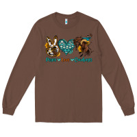 Chestnut peace love cowboys Long Sleeve Tee - OliviaCreatesArt