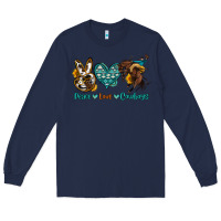 Navy peace love cowboys Long Sleeve Tee - OliviaCreatesArt