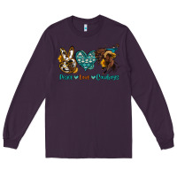 Plum peace love cowboys Long Sleeve Tee - OliviaCreatesArt