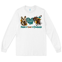 White peace love cowboys Long Sleeve Tee - OliviaCreatesArt