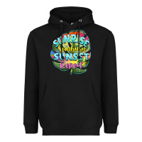 Black sunrise sunburn sunset repeat Heavyweight Hoodie - BarkalooDesign