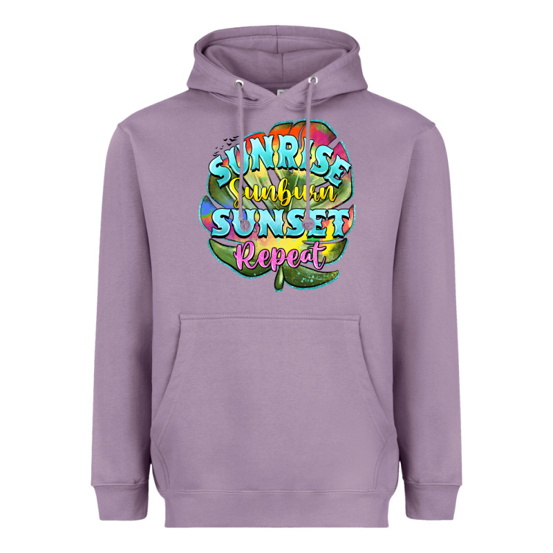 Sunrise Sunburn Sunset Repeat Heavyweight Hoodie by BarkalooDesign | Teevron