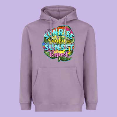 Sunrise Sunburn Sunset Repeat Heavyweight Hoodie Designed By Barkaloodesign