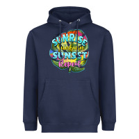 Navy sunrise sunburn sunset repeat Heavyweight Hoodie - BarkalooDesign