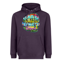 Plum sunrise sunburn sunset repeat Heavyweight Hoodie - BarkalooDesign