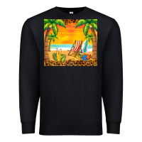 Black sunset beach Premium Sweatshirt - BarkalooDesign