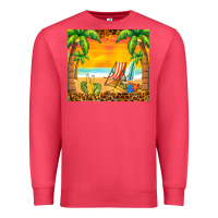 Cardinal sunset beach Premium Sweatshirt - BarkalooDesign