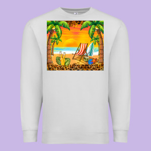 Sunset Beach Premium Sweatshirt Designed By Barkaloodesign